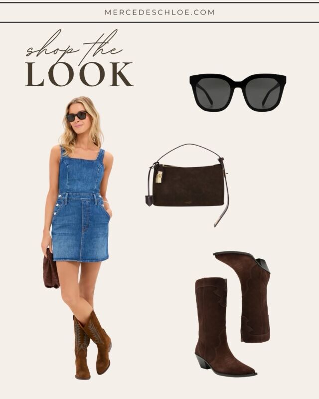 Styled this look for a client. I wish I could pull of the denim cowboy boot trend but I definitely can not. Maybe with some flats! Comment SHOP below to receive a DM with the link to this post on my LTK ⬇ https://liketk.it/5drOY #ltkstyletip #ltkseasonal #ltkitbag