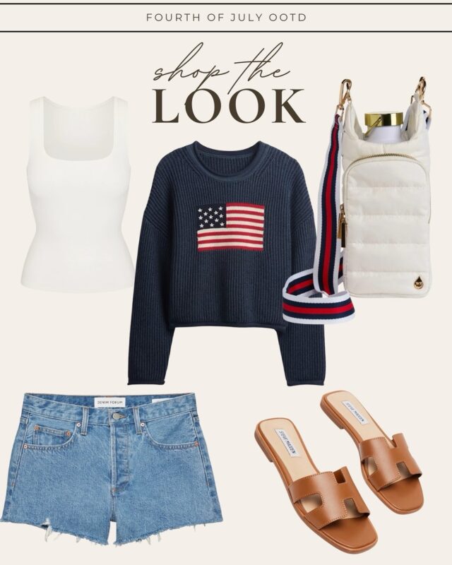 Shop the look. Easy and convenient Fourth of July outfit 🇺🇸 @wanderfullbrand #ad #fourthofjuly Comment SHOP below to receive a DM with the link to this post on my LTK ⬇ https://liketk.it/5fxPX #ltksummeredit #ltkitbag #ltkfindsunder100